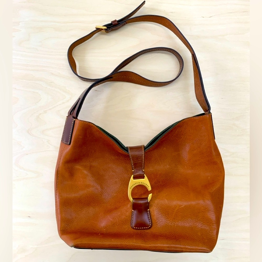 Dooney & Bourke Derby Florentine Hobo Brown Leather Purse